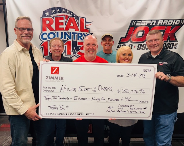 honor flight of the ozarks radiothon check presentation 3 14 25